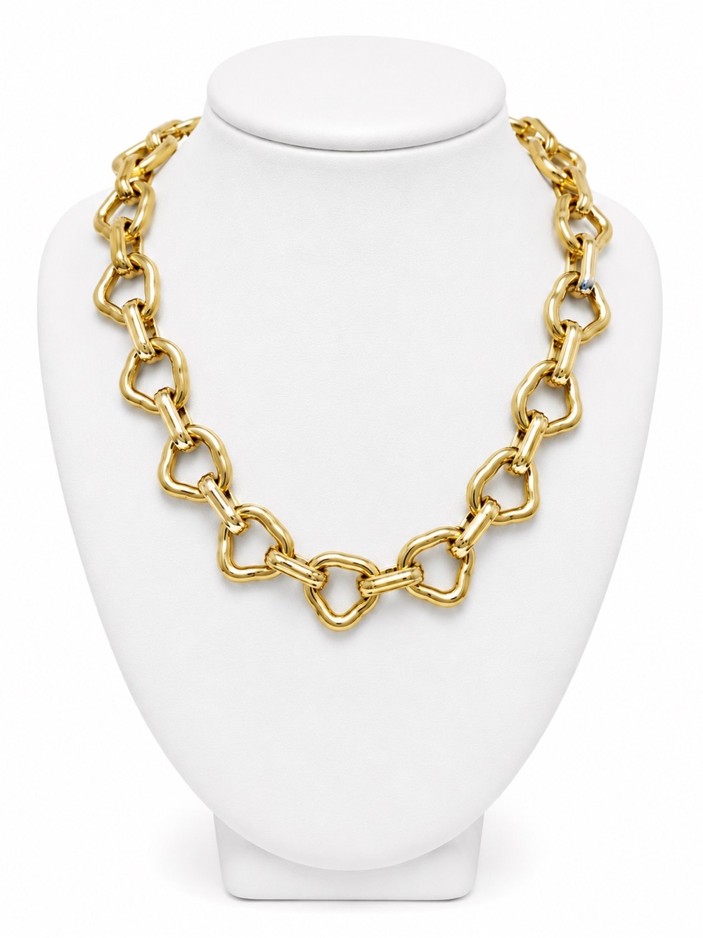 Abstract triangle chunky gold chain  NWT